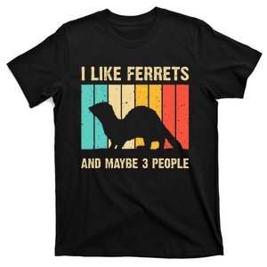 Funny Ferret Design For Men Women Ferret Lover Introvert T-Shirt