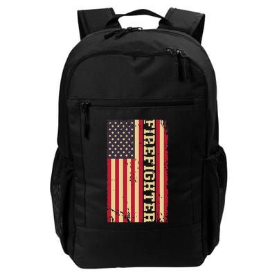 Firefighter Fire Dept Department Fireman Fire Rescue Us Flag Daily Commute Backpack