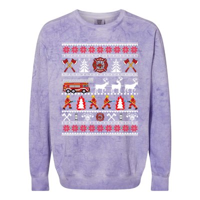 Fire Fire Departt Gift Colorblast Crewneck Sweatshirt