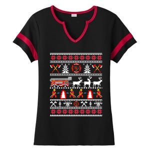 Fire Fire Departt Gift Ladies Halftime Notch Neck Tee