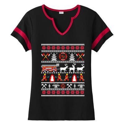 Fire Fire Departt Gift Ladies Halftime Notch Neck Tee