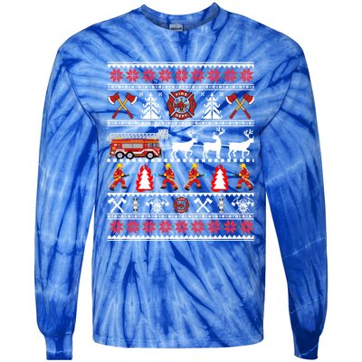 Fire Fire Departt Gift Tie-Dye Long Sleeve Shirt