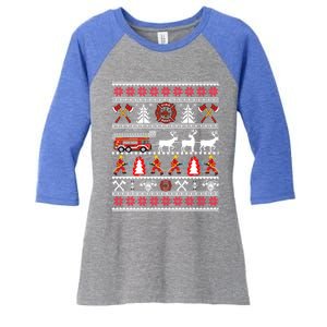 Fire Fire Departt Gift Women's Tri-Blend 3/4-Sleeve Raglan Shirt