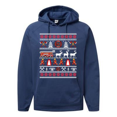 Fire Fire Departt Gift Performance Fleece Hoodie