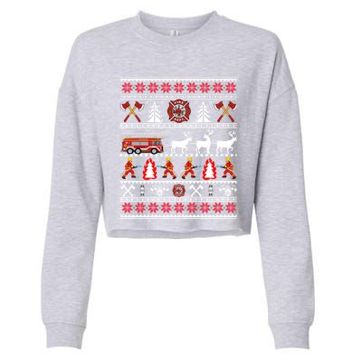 Fire Fire Departt Gift Cropped Pullover Crew