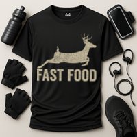 Fast Food Deer Hunter Hunting Cooling Performance Crew T-Shirt