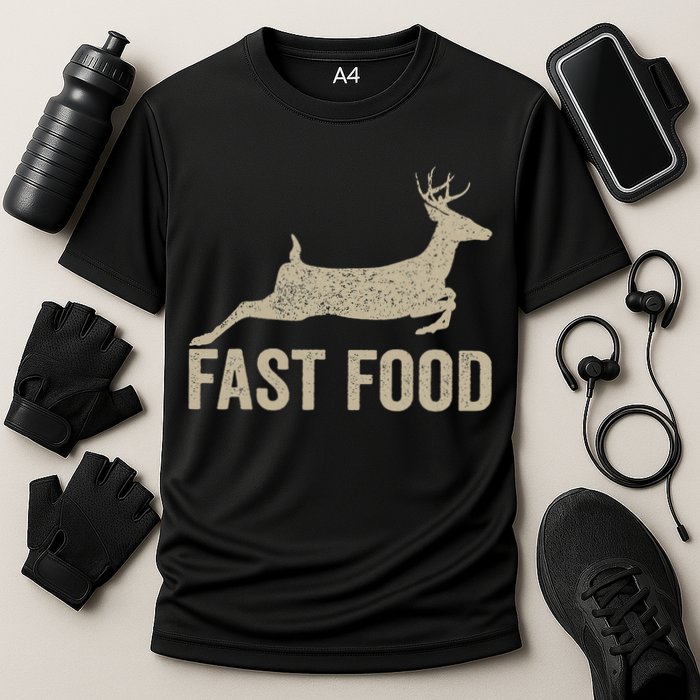 Fast Food Deer Hunter Hunting Cooling Performance Crew T-Shirt