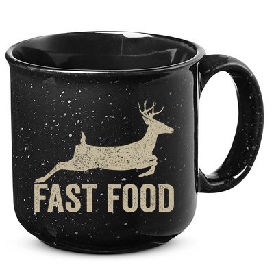 Fast Food Deer Hunter Hunting 15oz Campfire Ceramic Mug