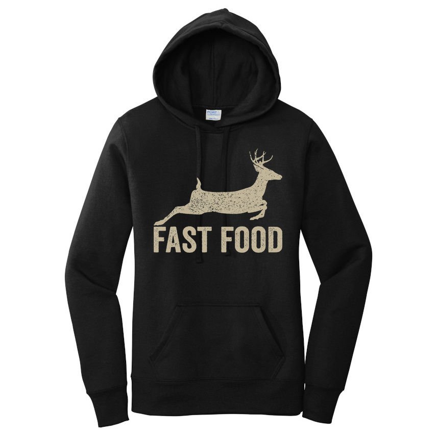 Fast Food Deer Hunter Hunting Women's Pullover Hoodie
