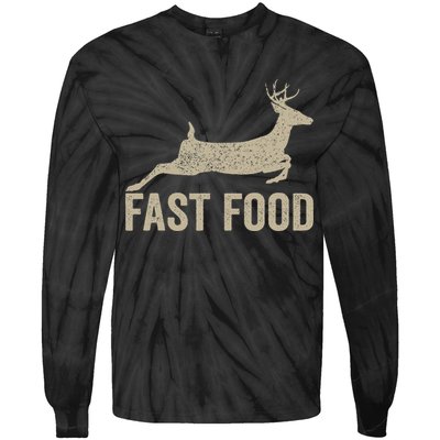 Fast Food Deer Hunter Hunting Tie-Dye Long Sleeve Shirt