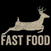Fast Food Deer Hunter Hunting Cropped Pullover Crew