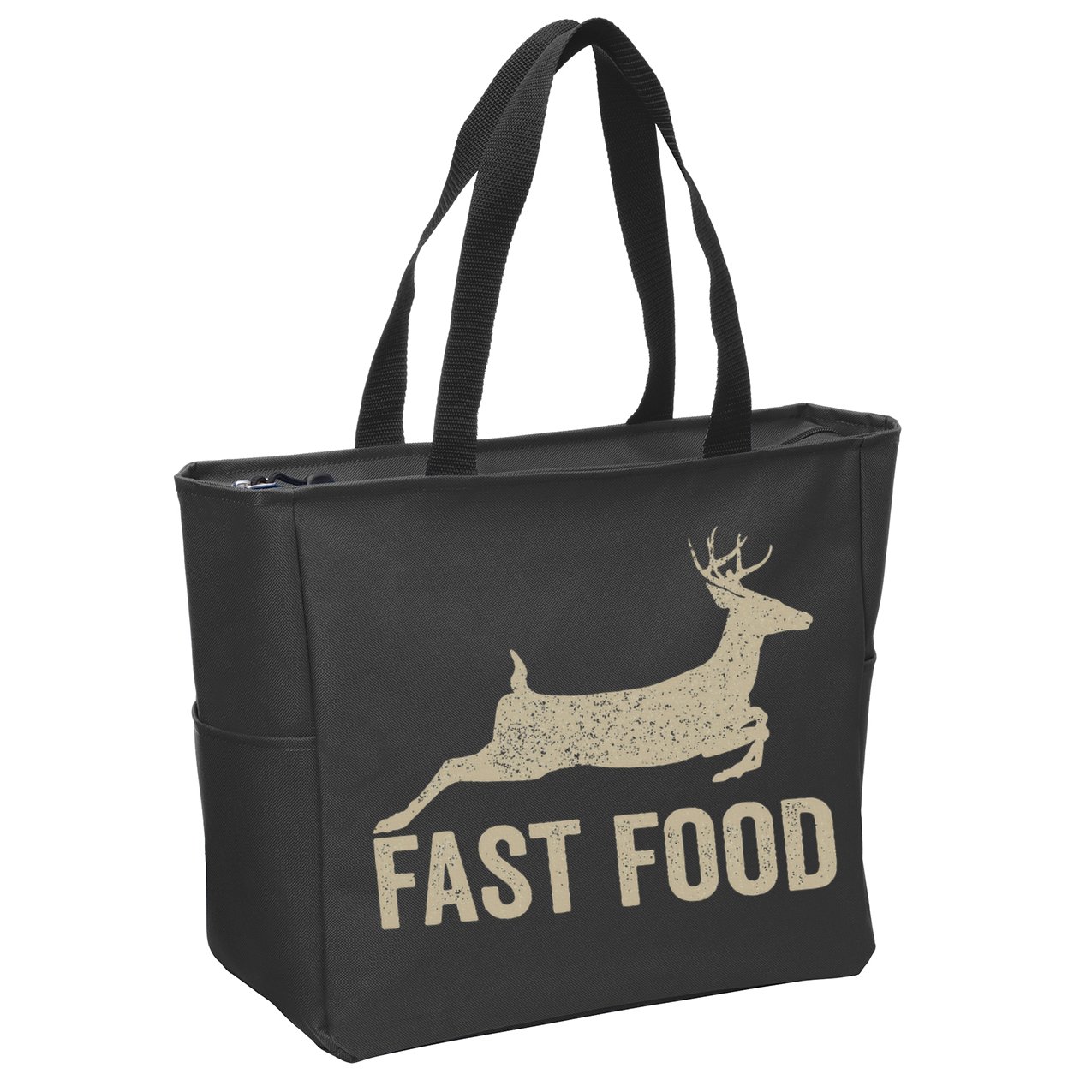 Fast Food Deer Hunter Hunting Zip Tote Bag