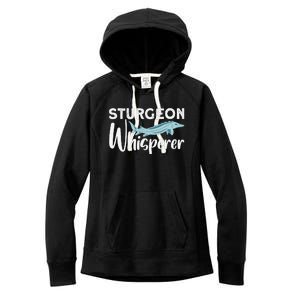 Funny Fishing Design Women Sturgeon Fishing Lovers Women's Fleece Hoodie