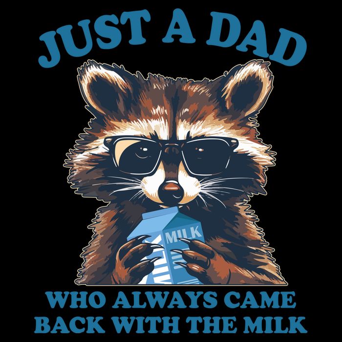 Funny Fathers Day Just A Dad Who Always Came Back With The Milk Raccoon 16oz Travel Tumbler