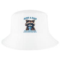 Funny Fathers Day Just A Dad Who Always Came Back With The Milk Raccoon Cool Comfort Performance Bucket Hat