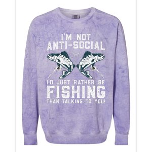 Funny Fishing Design For Fisherman Fishing Lover Colorblast Crewneck Sweatshirt