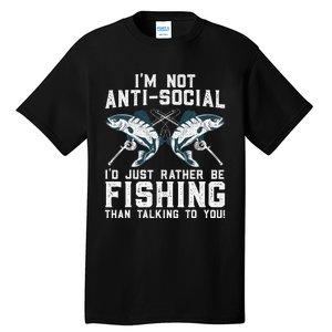 Funny Fishing Design For Fisherman Fishing Lover Tall T-Shirt