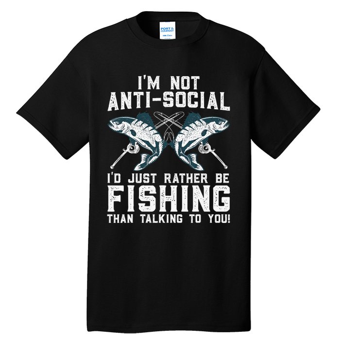 Funny Fishing Design For Fisherman Fishing Lover Tall T-Shirt