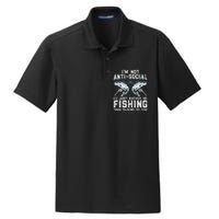 Funny Fishing Design For Fisherman Fishing Lover Dry Zone Grid Polo