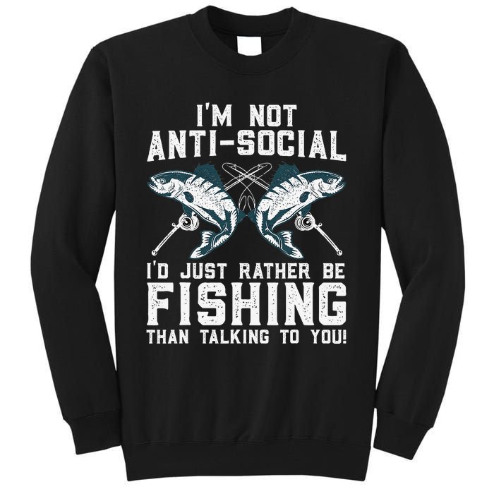 Funny Fishing Design For Fisherman Fishing Lover Tall Sweatshirt