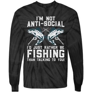 Funny Fishing Design For Fisherman Fishing Lover Tie-Dye Long Sleeve Shirt