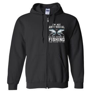 Funny Fishing Design For Fisherman Fishing Lover Full Zip Hoodie