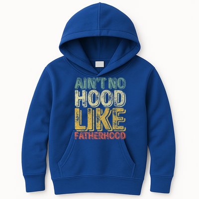 Funny Fathers Day Gift Aint No Hood Like Fatherhood Gift Kids Hoodie
