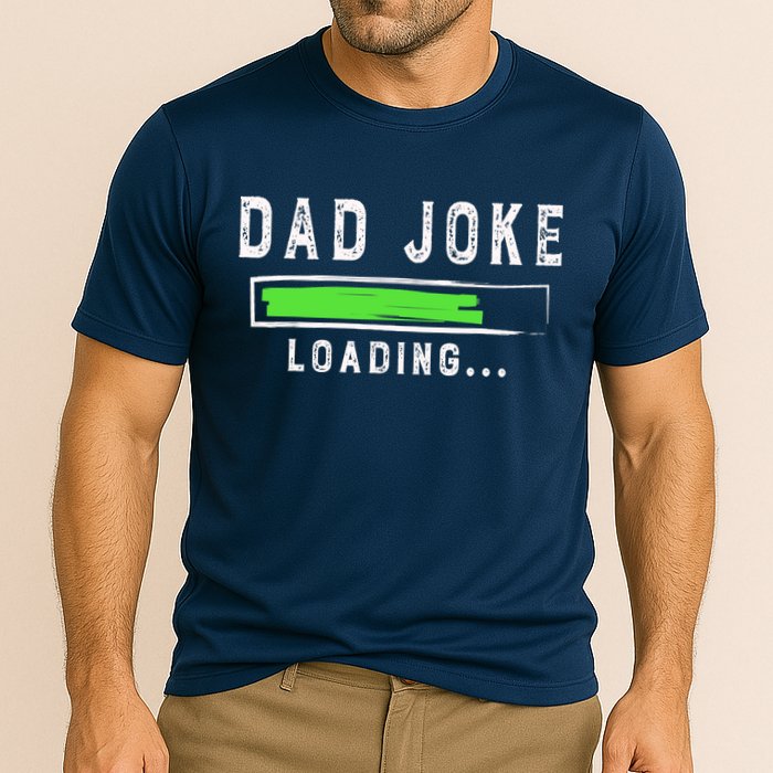 Funny Father's Day Gift Father Present Dad Joke Loading Cooling Performance Crew T-Shirt