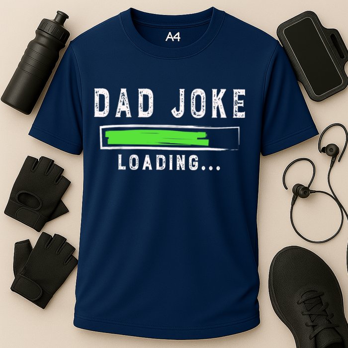 Funny Father's Day Gift Father Present Dad Joke Loading Cooling Performance Crew T-Shirt