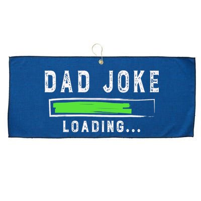 Funny Father's Day Gift Father Present Dad Joke Loading Large Microfiber Waffle Golf Towel