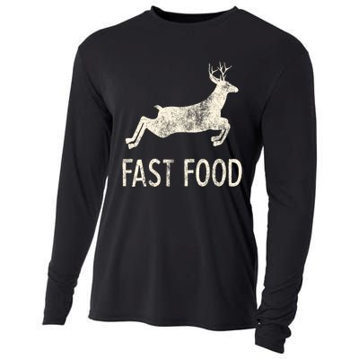 Fast Food Deer Rude Offensive Gifts For Hunters Cooling Performance Long Sleeve Crew