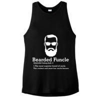 Funny Funcle Definition, Bearded Funcle Tee , Funcle , Beard Lover , Fun Uncle Ladies PosiCharge Tri-Blend Wicking Tank