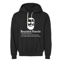 Funny Funcle Definition, Bearded Funcle Tee , Funcle , Beard Lover , Fun Uncle Garment-Dyed Fleece Hoodie