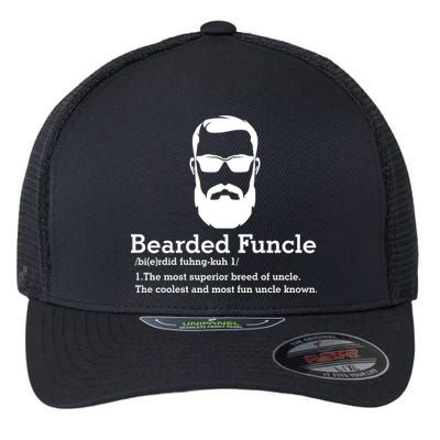 Funny Funcle Definition, Bearded Funcle Tee , Funcle , Beard Lover , Fun Uncle Flexfit Unipanel Trucker Cap