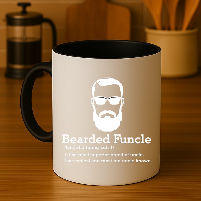Funny Funcle Definition, Bearded Funcle Tee , Funcle , Beard Lover , Fun Uncle Mug