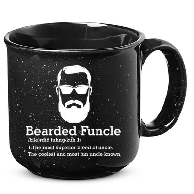 Funny Funcle Definition, Bearded Funcle Tee , Funcle , Beard Lover , Fun Uncle 15oz Campfire Ceramic Mug