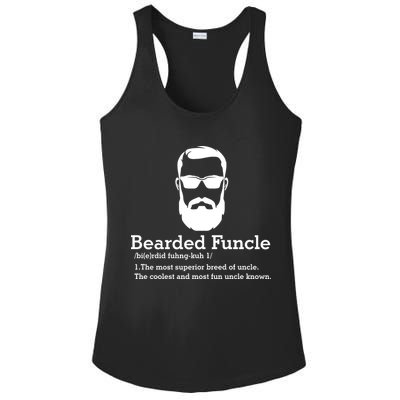 Funny Funcle Definition, Bearded Funcle Tee , Funcle , Beard Lover , Fun Uncle Ladies PosiCharge Competitor Racerback Tank