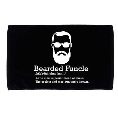 Funny Funcle Definition, Bearded Funcle Tee , Funcle , Beard Lover , Fun Uncle Microfiber Hand Towel