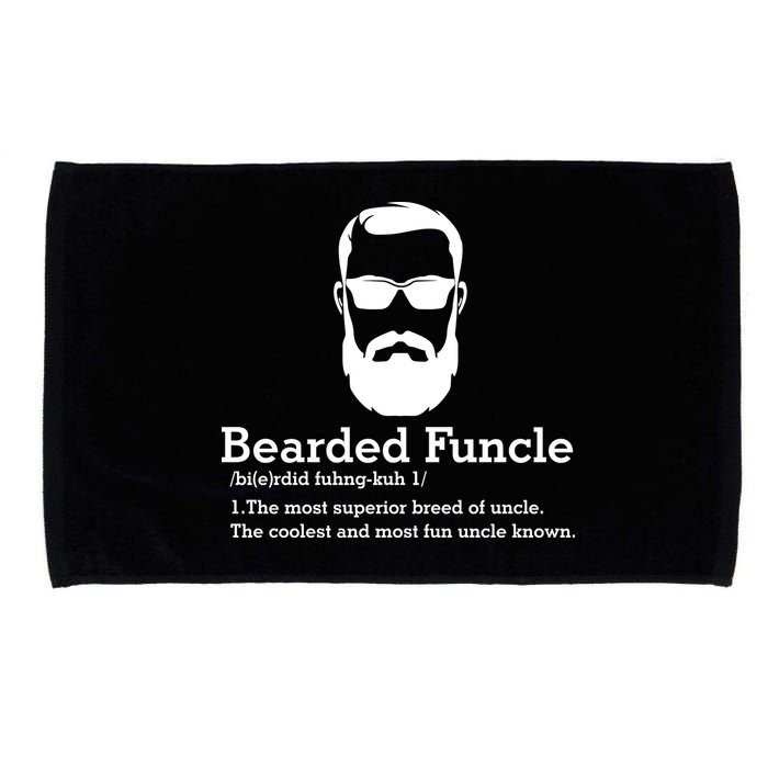 Funny Funcle Definition, Bearded Funcle Tee , Funcle , Beard Lover , Fun Uncle Microfiber Hand Towel