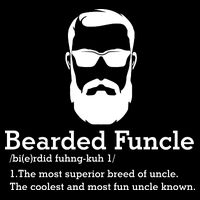 Funny Funcle Definition, Bearded Funcle Tee , Funcle , Beard Lover , Fun Uncle Cropped Pullover Crew