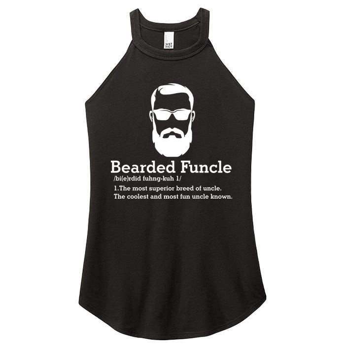 Funny Funcle Definition, Bearded Funcle Tee , Funcle , Beard Lover , Fun Uncle Women's Perfect Tri Rocker Tank