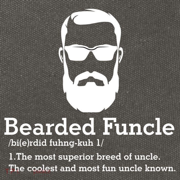 Funny Funcle Definition, Bearded Funcle Tee , Funcle , Beard Lover , Fun Uncle Cotton Canvas Backpack