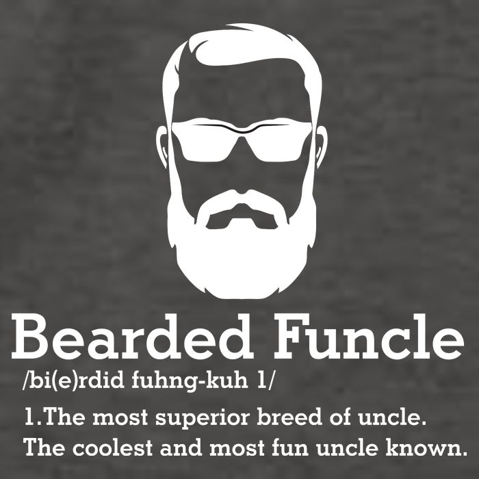 Funny Funcle Definition, Bearded Funcle Tee , Funcle , Beard Lover , Fun Uncle Vector Backpack