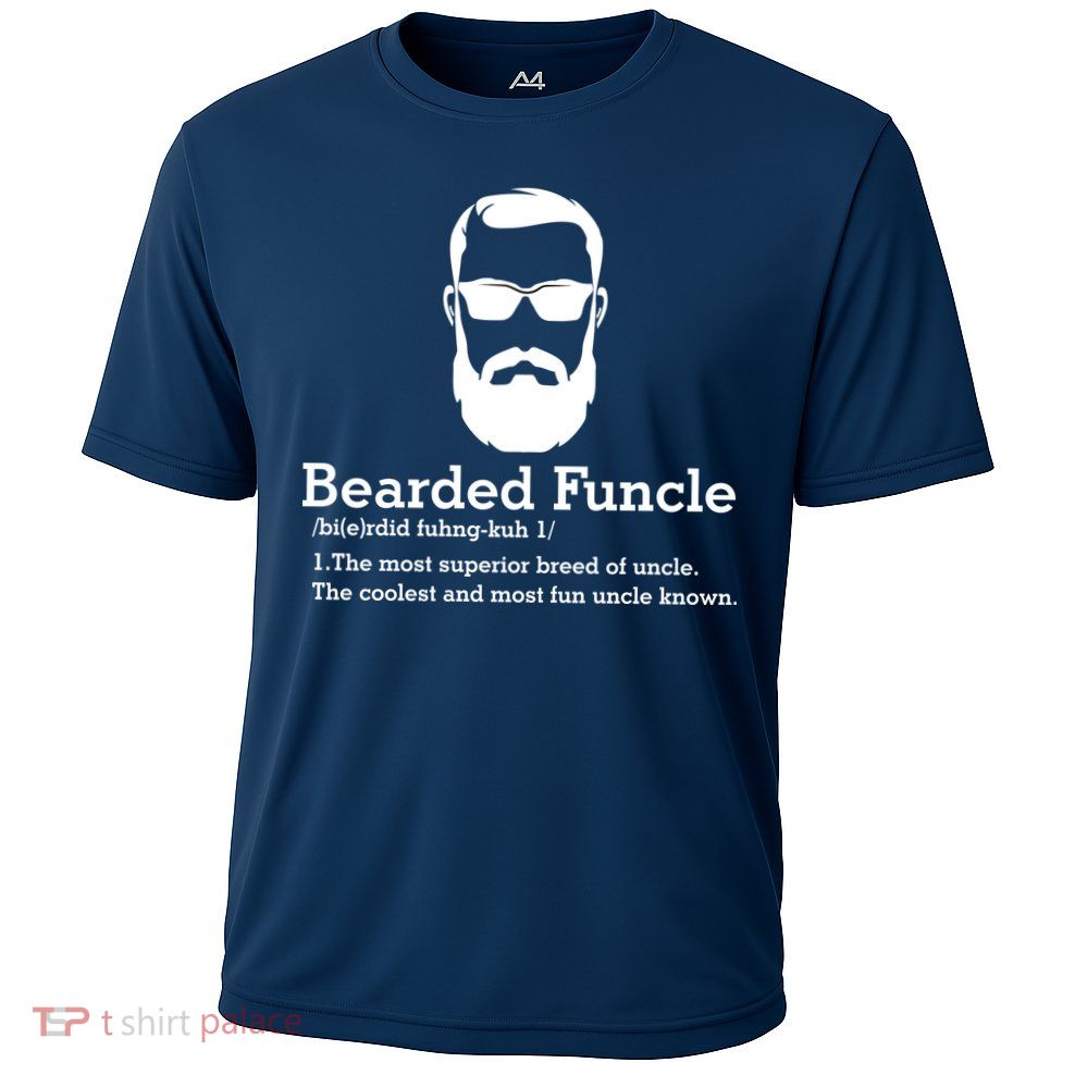 Funny Funcle Definition, Bearded Funcle Tee , Funcle , Beard Lover , Fun Uncle Performance Shirt