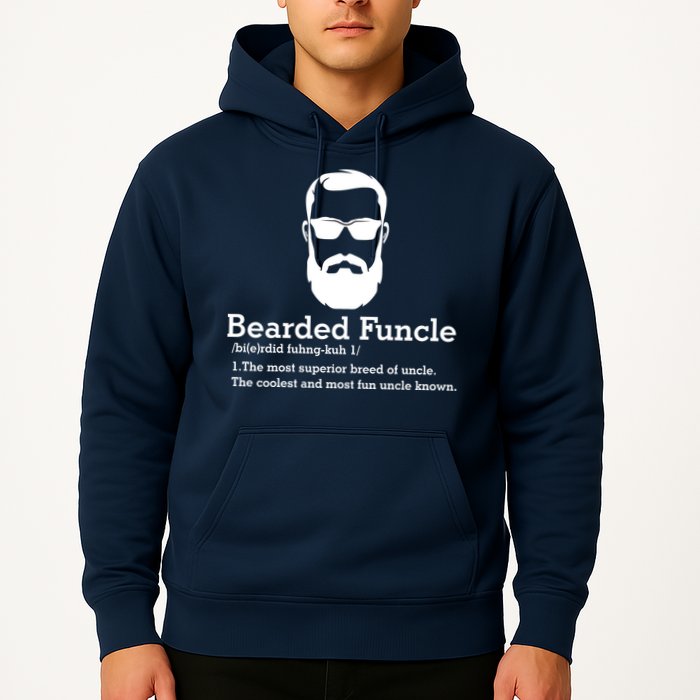 Funny Funcle Definition, Bearded Funcle Tee , Funcle , Beard Lover , Fun Uncle Hoodie