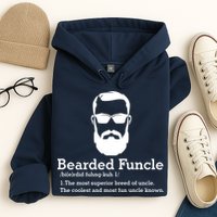 Funny Funcle Definition, Bearded Funcle Tee , Funcle , Beard Lover , Fun Uncle Hoodie