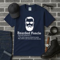 Funny Funcle Definition, Bearded Funcle Tee , Funcle , Beard Lover , Fun Uncle Tall T-Shirt