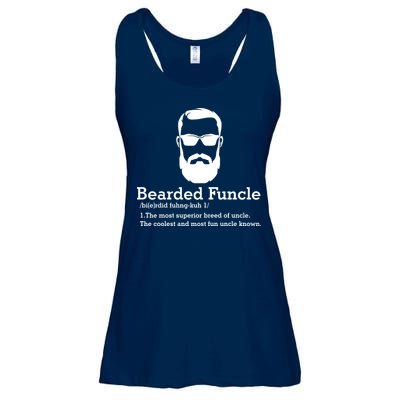 Funny Funcle Definition, Bearded Funcle Tee , Funcle , Beard Lover , Fun Uncle Ladies Essential Flowy Tank