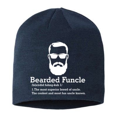 Funny Funcle Definition, Bearded Funcle Tee , Funcle , Beard Lover , Fun Uncle Sustainable Beanie
