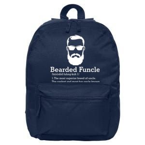 Funny Funcle Definition, Bearded Funcle Tee , Funcle , Beard Lover , Fun Uncle 16 in Basic Backpack